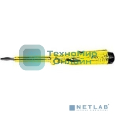 Отвертка индикаторная КУРС желтая ручка 100 - 500 В, 140 мм 56501