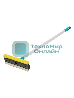 Щетка-окномойка Home Palisad с водосгоном, пластиковый черенок, 640х220 мм