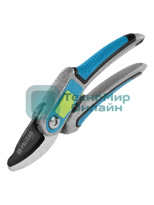 Секатор прямого реза Palisad LUXE 215 мм, регулировка захвата, трехкомпонентные рукоятки