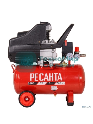 Компрессор поршневой Ресанта КП-24/260М масляный 260л/мин 24л 2000Вт красный/черный