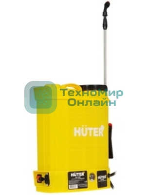 Опрыскиватель аккумуляторный Huter SP-12AC, аккумуляторный, ранцевый, 12л, желтый/черный