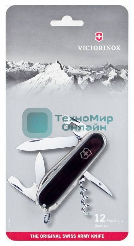 Нож перочинный Victorinox Spartan (1.3603.3B1) 91мм 12функций черный блистер