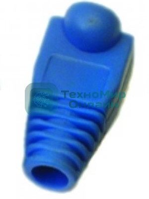 Защитные колпачки для кабеля 6,0мм cat.5, на соединение коннектора с кабелем, синий, 100 шт. в пчк