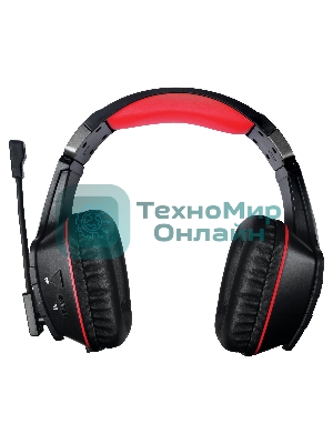 Гарнитура QUMO Protector чёрный, проводная, 3.5 мм, подсветка