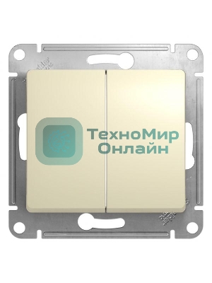 Механизм выключателя 2-кл. СП GLOSSA 10А IP20 10AX беж. SchE GSL000251