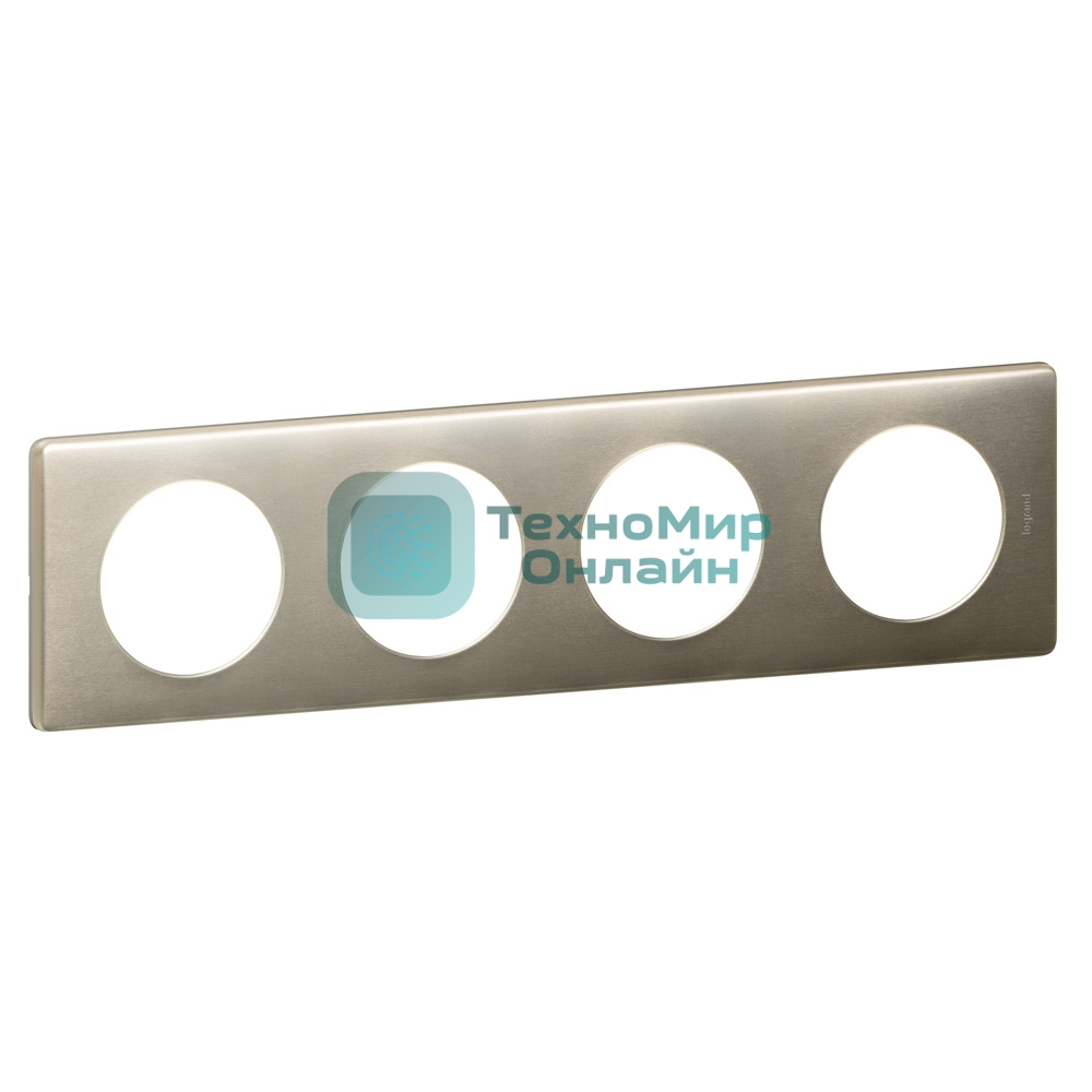 Рамка 4 поста титан Celiane