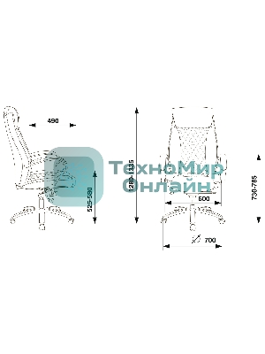 Кресло Бюрократ T-9924SL черный, кожа