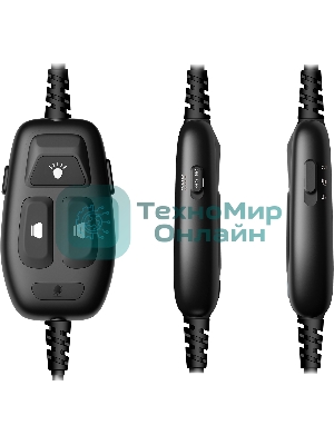 Гарнитура Bloody MC750 чёрный, проводная, USB, подсветка