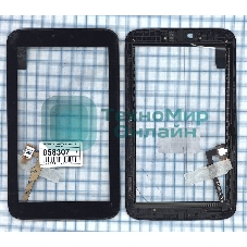 Сенсорное стекло (тачскрин) для Alcatel Pop 7S JDC.3931FPC-D черное c рамкой