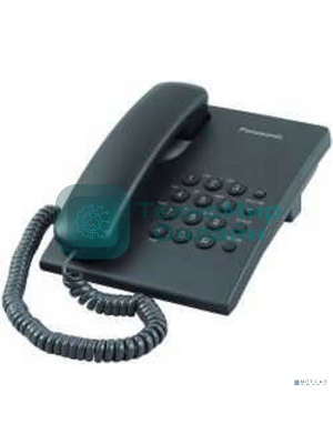Телефон проводной Panasonic KX-TS2350RUB черный повтор номера, регул-ка громкости, кр.на стену