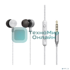 Проводные наушники Ritmix RH-127M Silver, вкладыши, jack 3,5 мм, до 4 ч