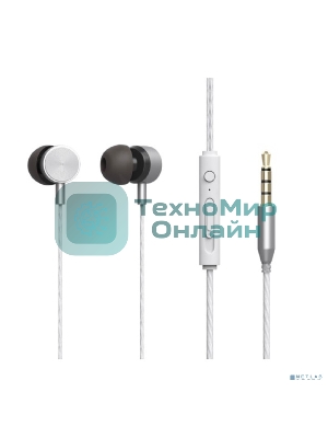 Проводные наушники Ritmix RH-127M Silver, вкладыши, jack 3,5 мм, до 4 ч