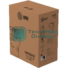 Шредер Cactus CS-SH-C4 белый (секр.P-4) фрагменты 8лист. 13лтр. скрепки скобы пл.карты