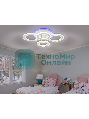 Потолочный светодиодный светильник FA8801 WH белый 123W 570*420*130 (ПДУ РАДИО 2.4)