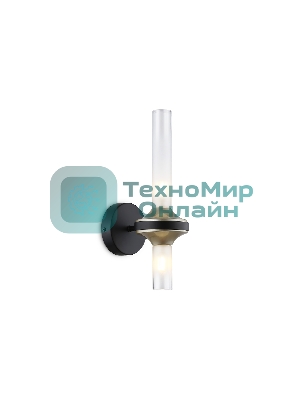 Настенный светильник Ambrella light LH55355/2 BK/CGD/CL черный/золото/прозрачный G9/2 max 30W 150*100*320
