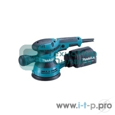 Шлифовальные машины Makita BO5041K ЭШМ, 300Вт,ф125мм,4000-12000об\м,ампл-2.8мм,1.4кг,чем,п\сборник,доп.рукоятка