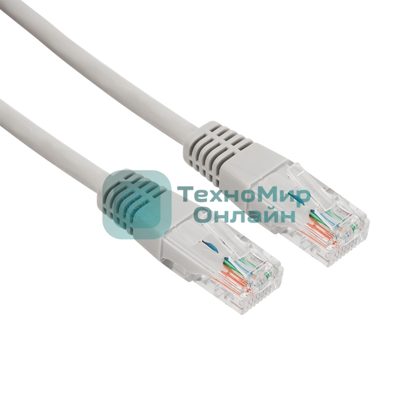 Пaтч-корд U/UTP Rexant, cat.5e, RJ45-RJ45, неэкранированный, LSZH серый, 5м