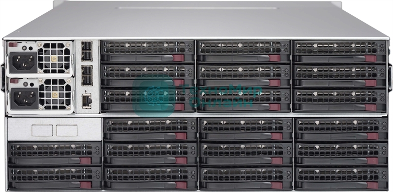 Серверная Платформа Supermicro CSE-847E1C-R1K23JBOD 4U SC847JBODw/SAS3 Single Expander w/1200W Redundant PWS