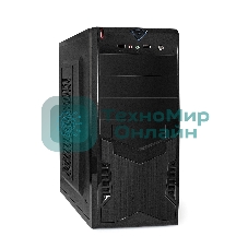 Компьютерный корпус ExeGate EX261449RUS Miditower CP-601 Black, ATX, (CP400W, 80мм), 2хUSB, Audio