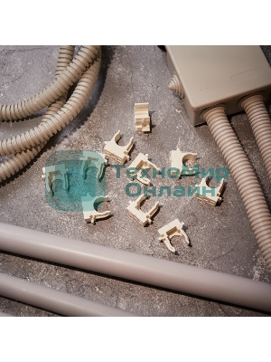 Крепеж-клипса для монтажного пистолета Rexant Ø 16 мм, белая (100 шт/уп)