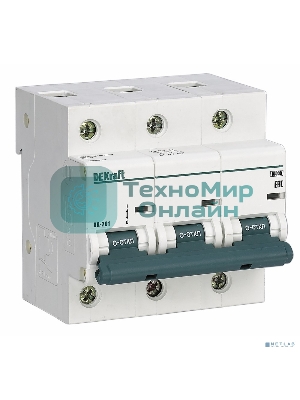 Выключатель автоматический DEKraft ВА-201 3Р 80А (D) 10кА