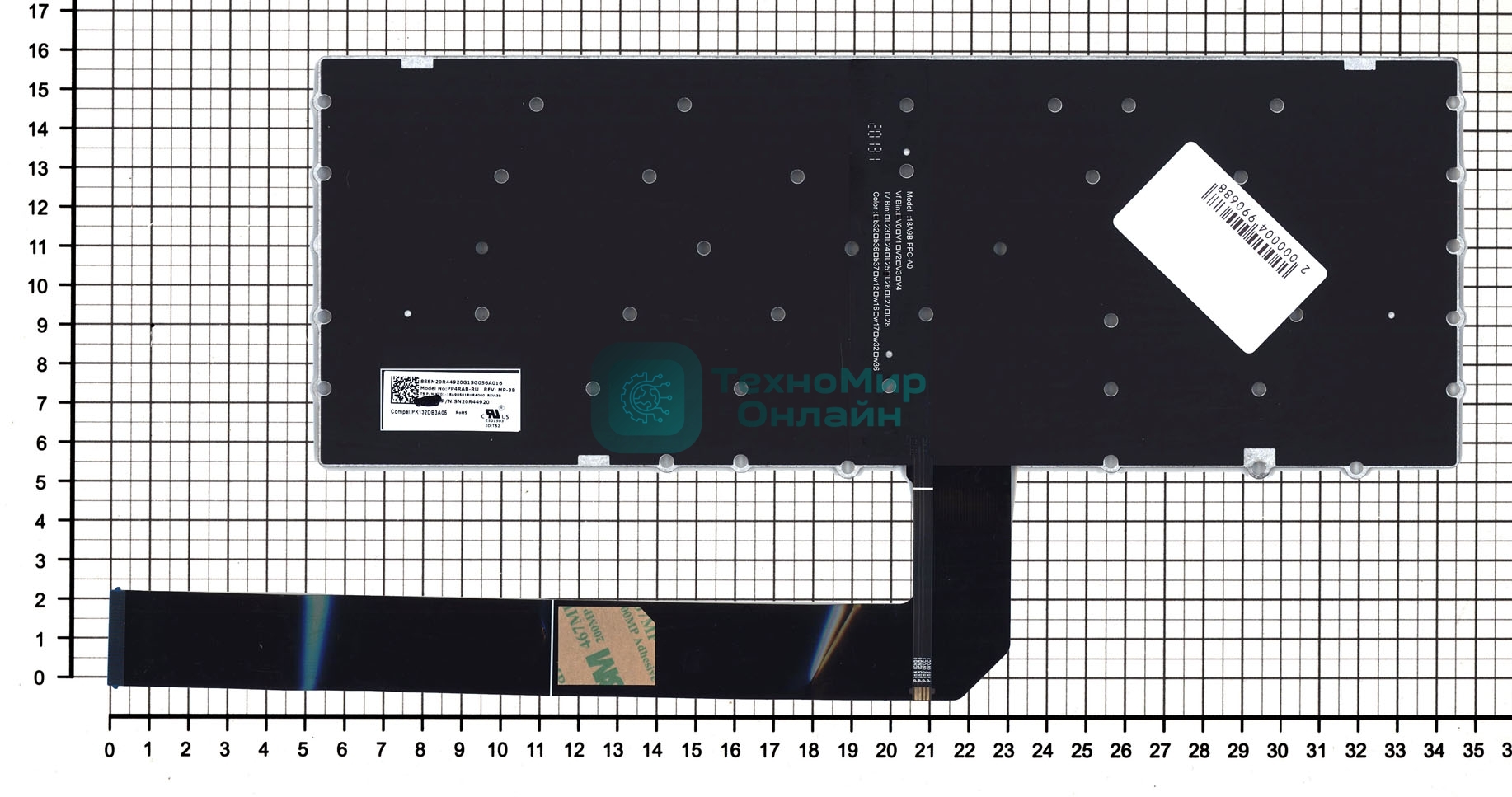 Клавиатура для ноутбука Lenovo Yoga Chromebook C630, черная с подсветкой