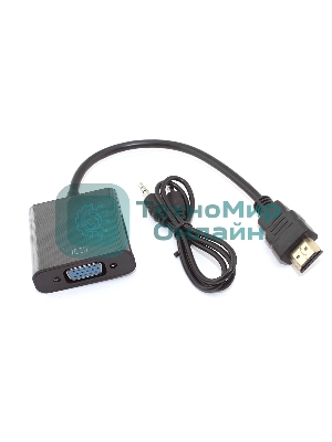 Переходник с кабелем HDMI на VGA плюс аудио