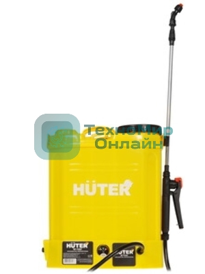 Опрыскиватель аккумуляторный Huter SP-12AC, аккумуляторный, ранцевый, 12л, желтый/черный