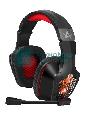 Гарнитура QUMO Arsenal чёрный, проводная, USB, подсветка