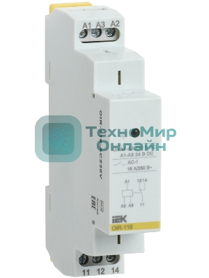 Реле промежуточное OIR 1 конт. (16А) 230В AC IEK OIR-116-AC230V