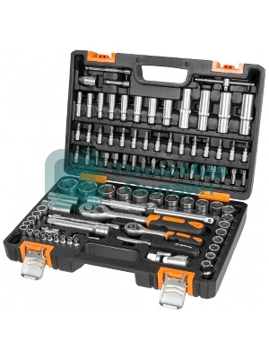 Набор инструментов 1/2дюйм; 1/4дюйм CrV пластик. кейс (94 предм.) Вихрь 73/6/7/5