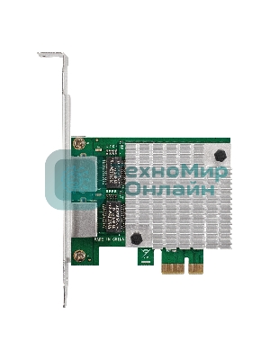 Сетевой адаптер ExeGate EXE-562 (PCI-E x1 v2.0, 2xRJ45, UTP 10/100/1000Mbps, Realtek Chipset RTL8111F)