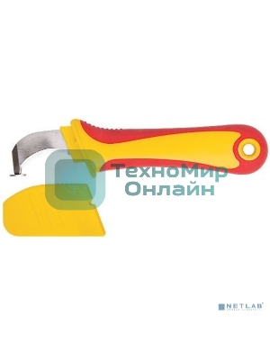 Нож изолированный FIT IT 1000 В с пяткой, нерж.сталь, 170 мм, прорезин.ручка 10604
