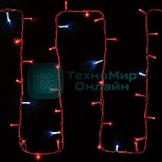 Гирлянда светодиодная Нить 20м 200 LED КРАСНЫЙ белый каучук IP67 эффект мерцания 230В соединяется нужен блок 315-001 NEON-NIGHT