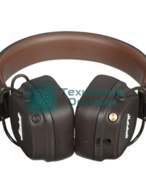 Беспроводные/проводные наушники Marshall Major V коричневый, накладные, Bluetooth + проводной, беспроводная зарядка, до 100 ч