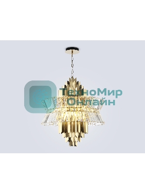 Люстра Ambrella light LH41023/18 BS/CL латунь/прозрачный E14*18 max 40W D700*750
