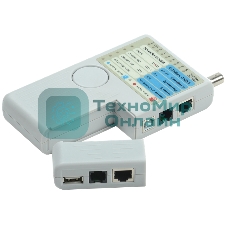 Тестер для витой пары ITK 4в1 RJ45/RJ11/BNC/USB с элем. пит.