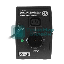 Источник бесперебойного питания Crown CMU-500X (480 ВА/240 Вт; Off-Line; 1 х Euro + 1 х IEC-320 резервным питанием и фильтрацией; 12V/4,5AH х 1; пластик)