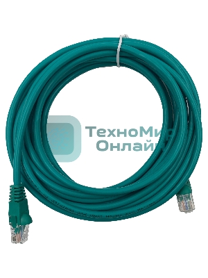 Патч-корд Buro UTP 4 пары cat.5e CCA molded 5м зеленый RJ-45 (m)-RJ-45 (m)