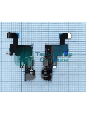 Шлейф разъема питания с аудио-разъемом для iPhone 6 серый