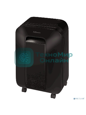 Шредер Fellowes PowerShred LX200 черный (секр.P-4)/перекрестный/12лист./22лтр./скрепки/скобы/пл.карты