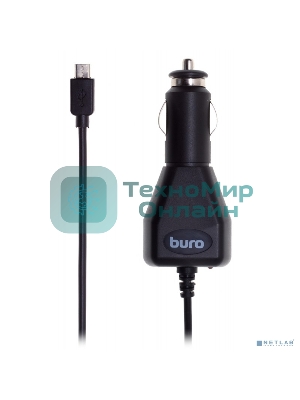 Автомобильное зарядное устройство Buro 2A универсальное кабель microUSB черный