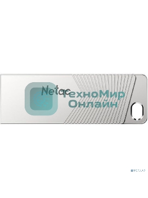 Флешка USB Netac UM1 (NT03UM1N-128G-32PN), 128Gb, USB 3.2, R/W 150/45, серебристый