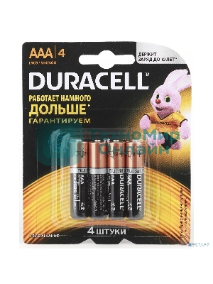 Батарея Duracell Basic CN LR03-4BL AAA (4шт)
