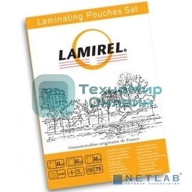 Пленка для ламинирования Lamirel, набор А4, A5, A6 по 25 шт., 75 мкм, 75 шт. в упаковке