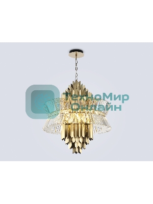 Люстра Ambrella light LH41023/18 BS/CL латунь/прозрачный E14*18 max 40W D700*750