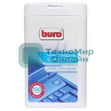 Салфетки Buro BU-tft для экранов ЖК мониторов туба 100шт влажных