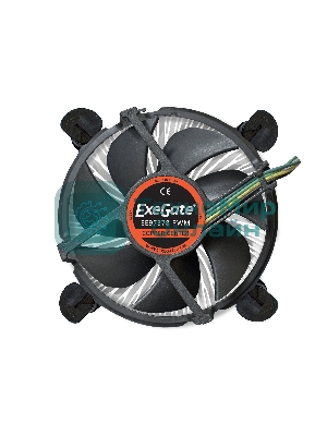 Кулер для процессора ExeGate EЕ97378-PWM черный, 92 мм, алюминий/медь, 2600 об/мин, 24 дБ, 4 pin, 95 Вт, 60 мм