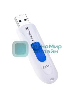 Флешка USB Transcend JetFlash 790 (TS32GJF790W), 32Gb, USB 3.0, R/W 90/40, белый/синий