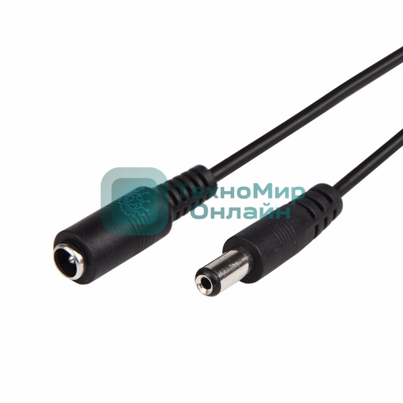 Удлинитель кабеля питания гнездо-штекер Rexant (2,1х5,5 мм) 1,5 м